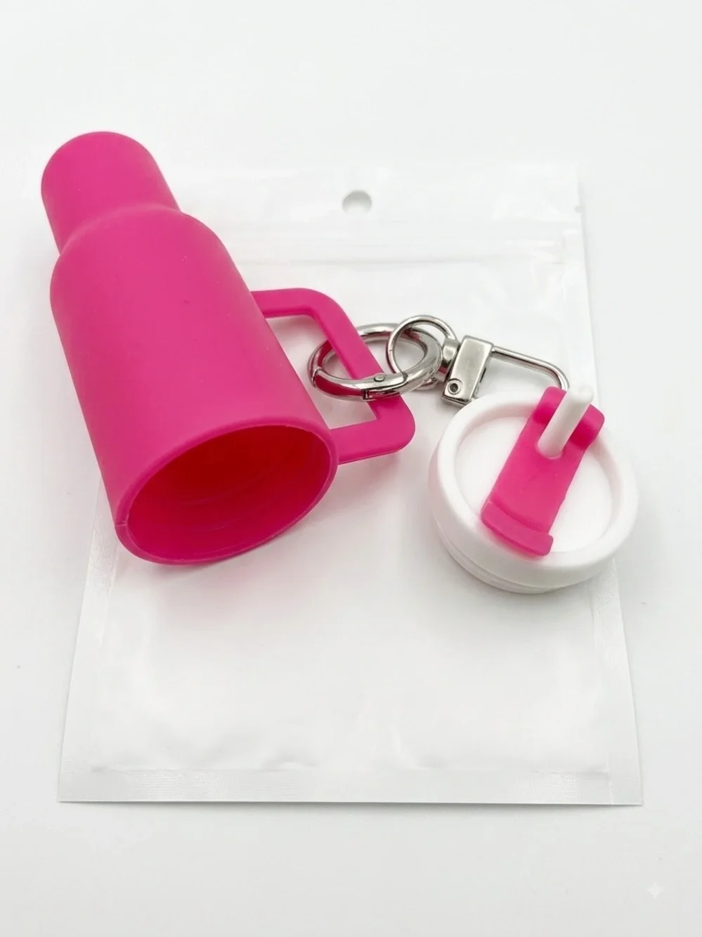 Pink Novelty Tumbler Keychain - Mini Cup Party Accessory key chain, NEW